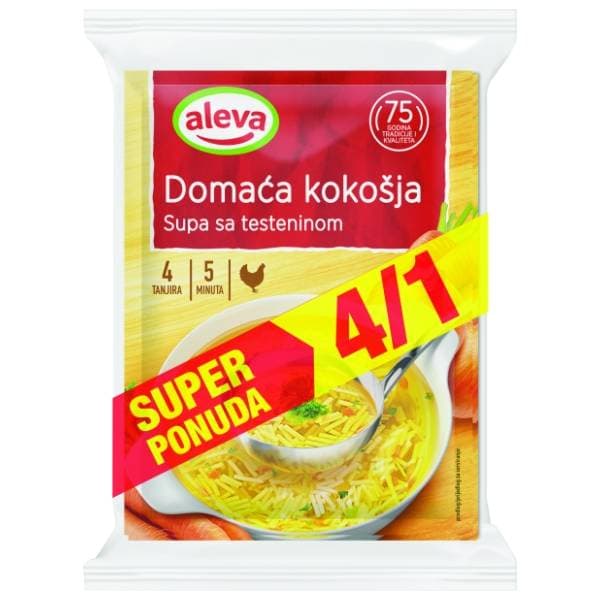 Supa ALEVA kokošija bistra 4x45g 0