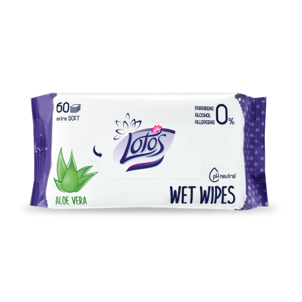 Vlažne maramice LOT0S aloe vera 60kom 0