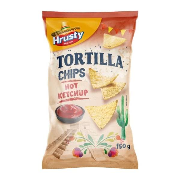 Čips HRUSTY tortilja hot ketchup 150g 0