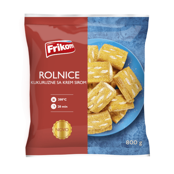 FRIKOM kukuruzne rolnice krem sir 800g 0
