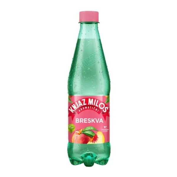 Gazirana voda KNJAZ MILOŠ breskva 0,5l 0