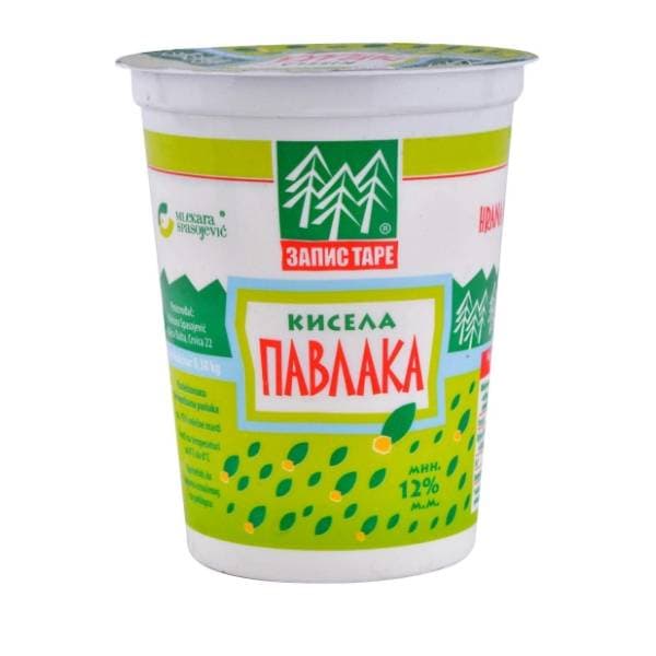 Kisela pavlaka ZAPIS TARE 12%mm 380g 0