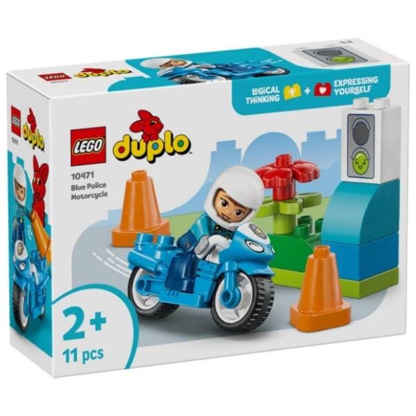 LEGO DUPLO plavi policijski motocikl 10471 0