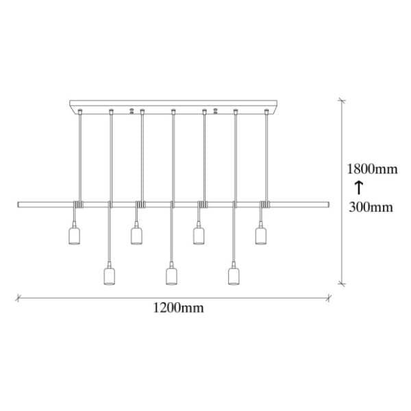 OPVIQ visilica 7x40W E27 Salkım 3101 1