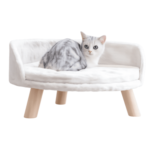 PAWS & WHISKERS Diana krevet za mačke beli 0