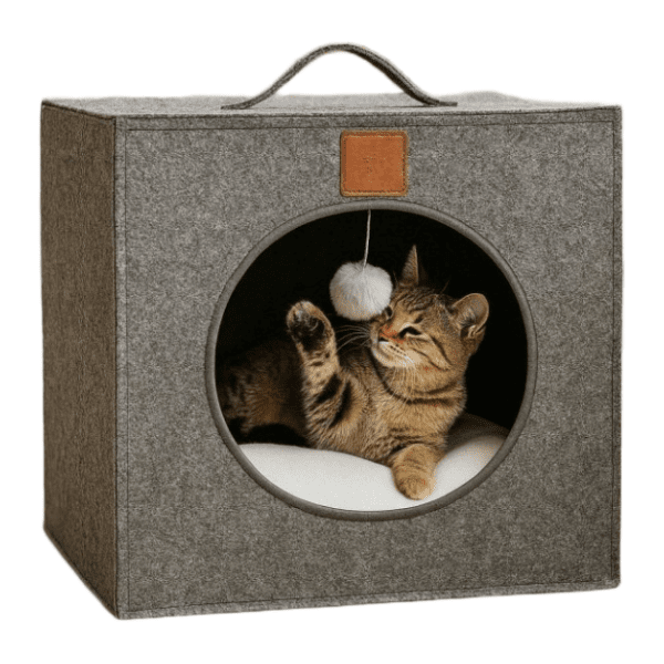 PAWS & WHISKERS Kitty krevet za mačke sivi 0