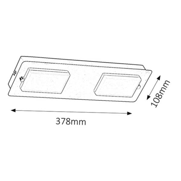 RABALUX LED plafonjera 2x5W Ruben 5723 1