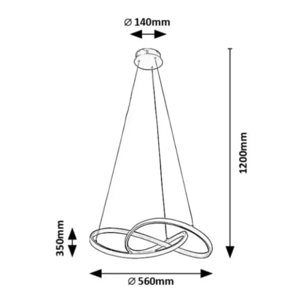 RABALUX LED visilica 36W Castiel 72215 2