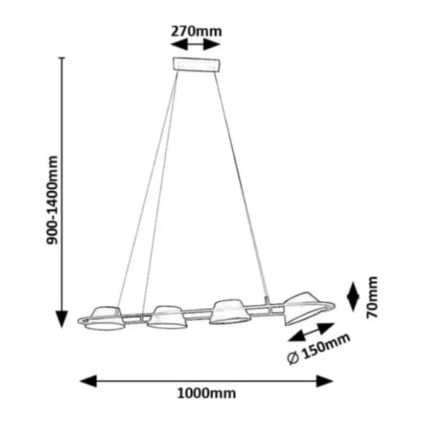 RABALUX LED visilica 36W Odiss 72218 2