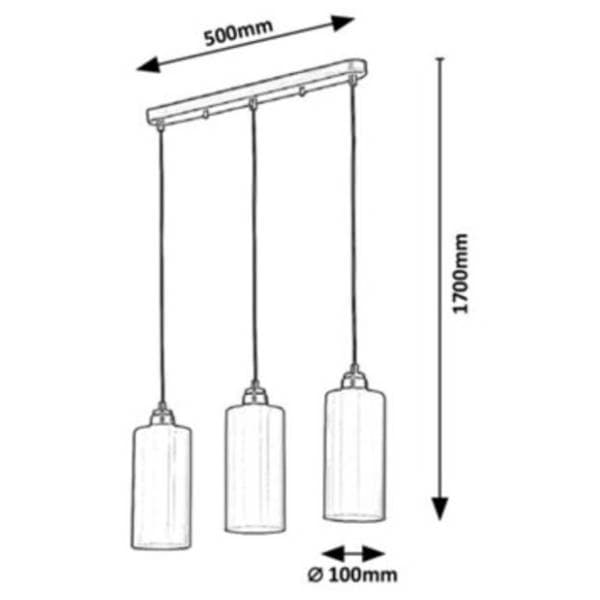 RABALUX visilica 3x40W E27 Panthea 4480 1