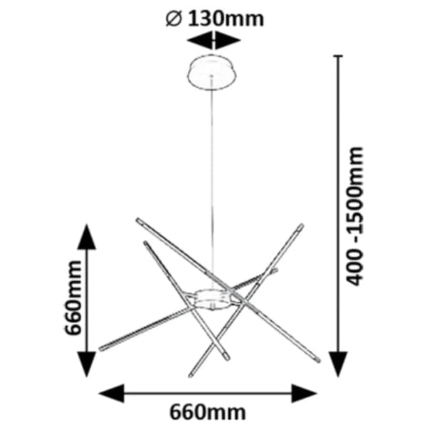 RABALUX LED visilica 40W Henli2 71338 2