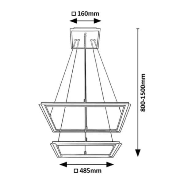 RABALUX LED visilica 48W Sidona 72243 1