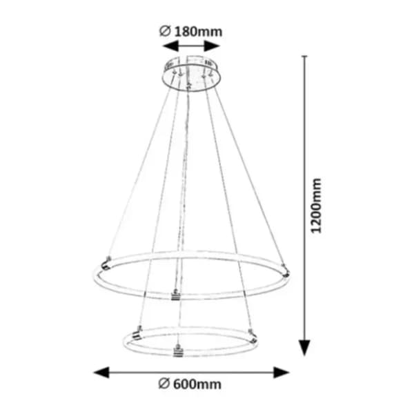 RABALUX LED visilica 55W Irelia 72009 2