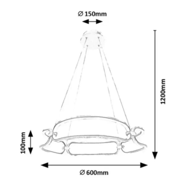 RABALUX LED visilica 67W Fringilla 72010 2