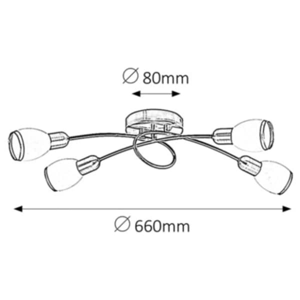 RABALUX spot svetlo 4x40W E14 Elite 5973 1