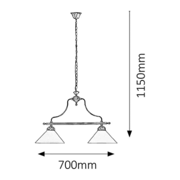 RABALUX visilica 2x60W E27 Marian 2707 2