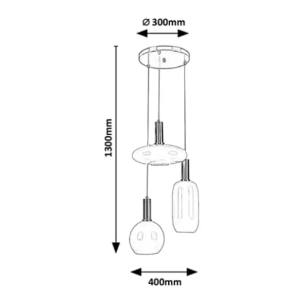 RABALUX visilica 3x60W E27 Sinopia 5225 2
