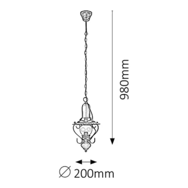 RABALUX visilica 40W E14 Enna 7870 2