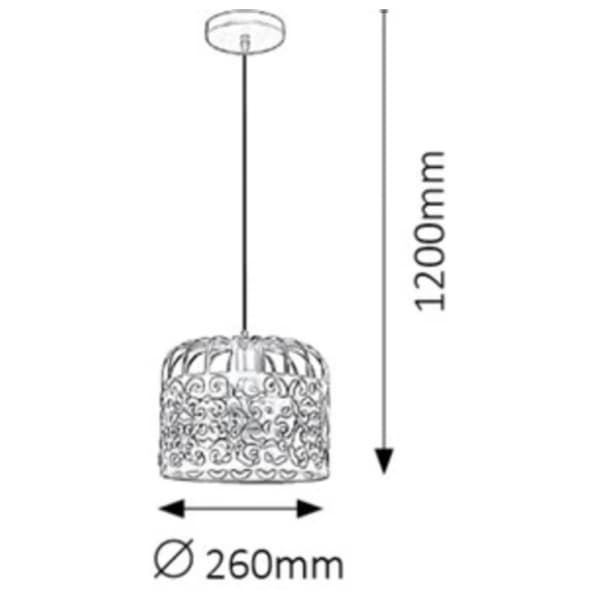 RABALUX visilica 60W E27 Alessandra 2156 2