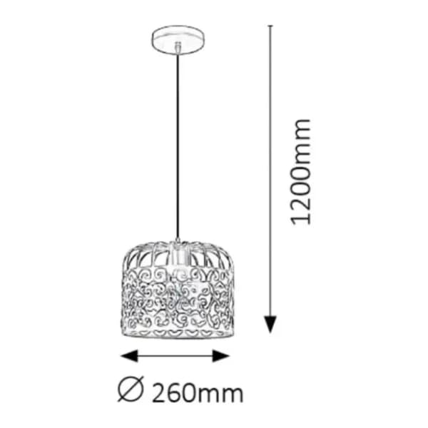 RABALUX visilica 60W E27 Alessandra 2161 2