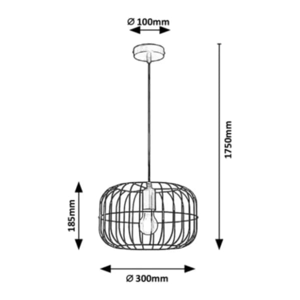 RABALUX visilica 60W E27 Xenia 4919 2