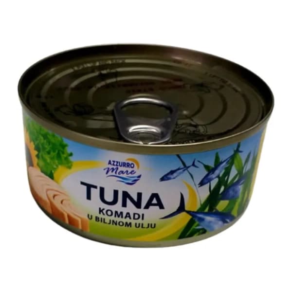 Tunjevina AZZURRO MARE komadi u biljnom ulju 160g 0