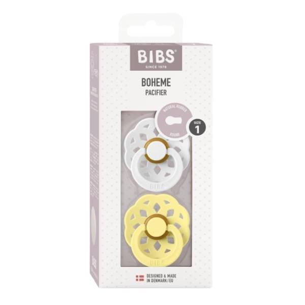 BIBS laža Boheme white & sunshine ( 0-6m) 2kom 0