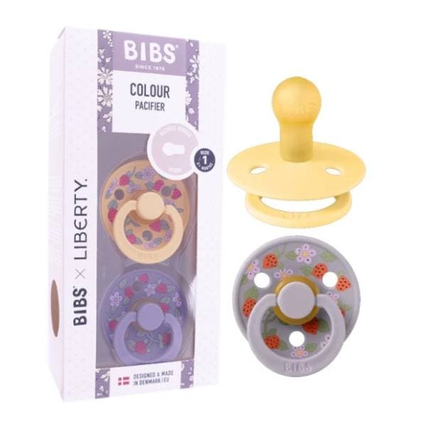 BIBS laža Liberty Strawberries cream pale (0-6m) 2kom 0