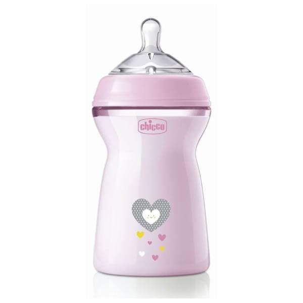 CHICCO flašica NaturalFeeling 330ml roze 0