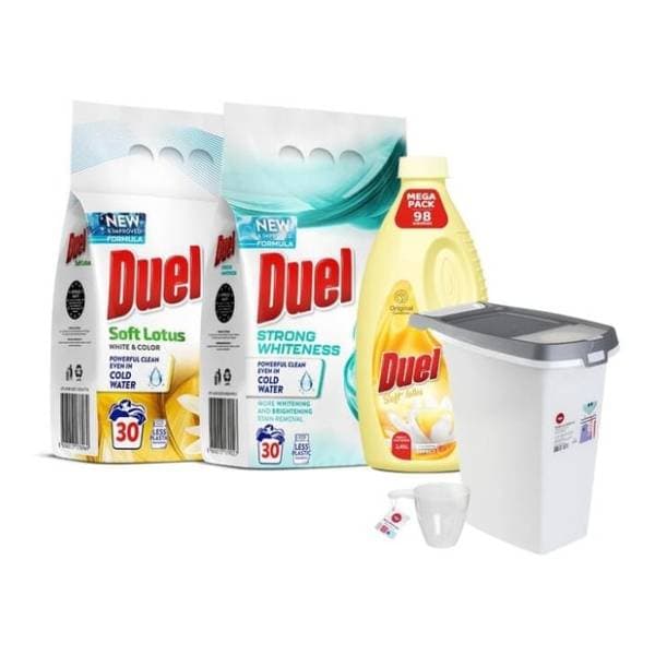 DUEL Strong whiteness+Soft lotus deterdžent+omekšivač+kutija 0