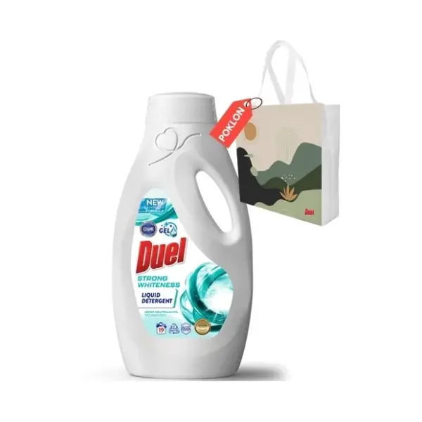 DUEL Strong whiteness tečni deterdžent 19 pranja (855ml) + ceger 0