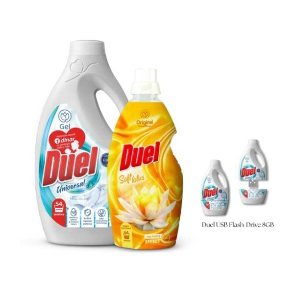 DUEL Universal 2,45l + Soft Lotus omekšivač 1,6l + USB poklon 0