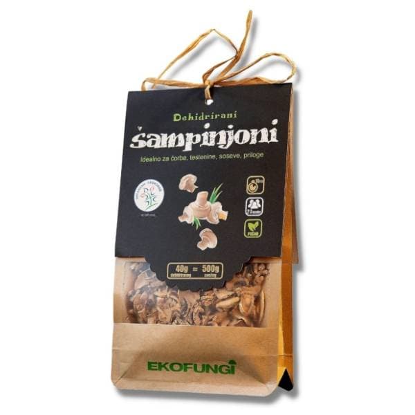 EKOFUNGI dehidrirane organske pečurke bez glutena 40g 0