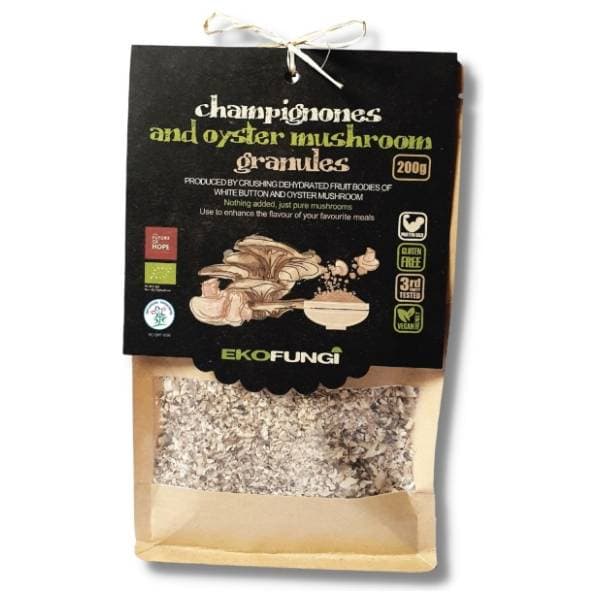 EKOFUNGI granule šampinjona i bukovače bez glutena 200g 0