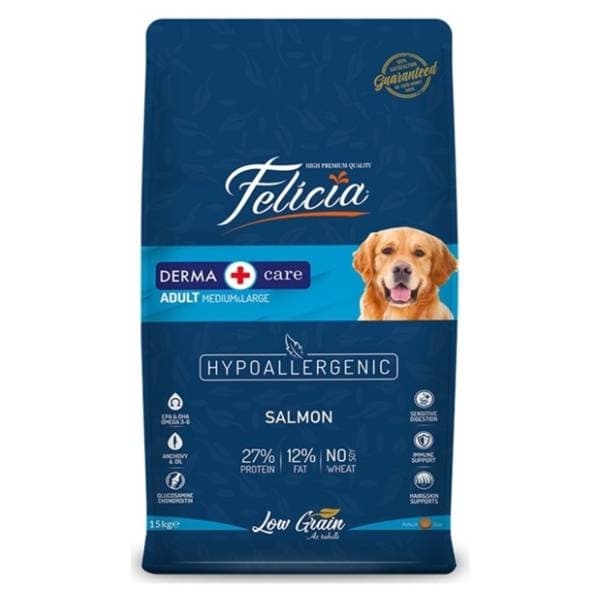 FELICIA Low grain hrana za odrasle pse losos 15kg 0