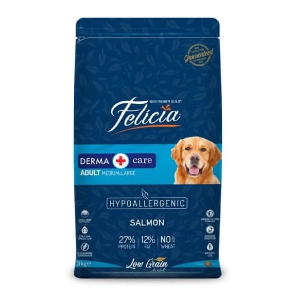 FELICIA Low grain hrana za odrasle pse losos 3kg 0