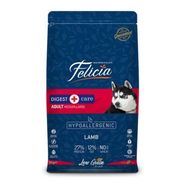 FELICIA Low grain hrana za srednje i velike pse jagnjetina 3kg 0