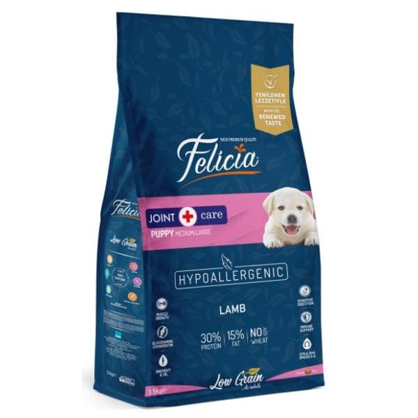 FELICIA Low grain hrana za srednje pse jagnjetina 15kg 0