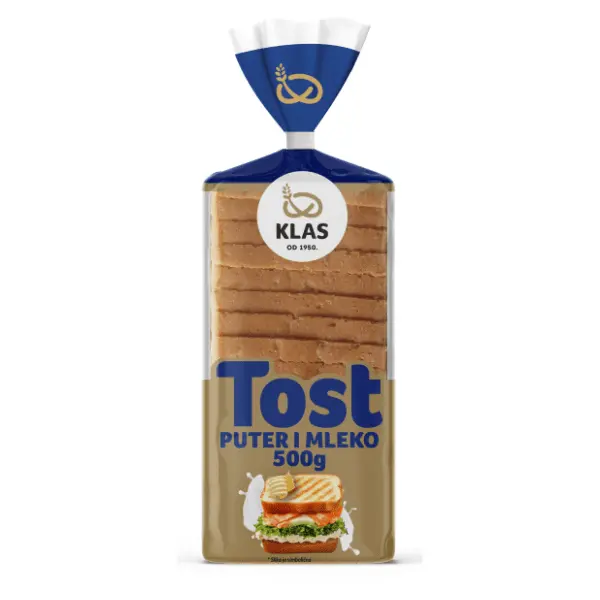 Hleb tost KLAS puter&mleko 500g 0