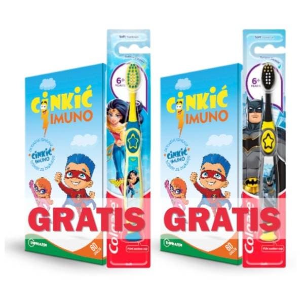 INPHARM Cinkic imuno A60 + Colgate 6+ dečija četkica za zube 0
