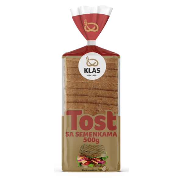 KLAS tost hleb sa semenkama 500g 0