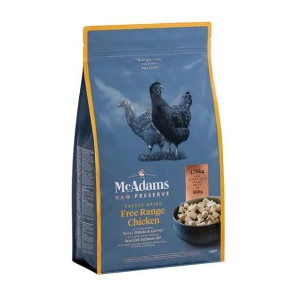 MC ADAMS Raw preserve freeze dried hrana za pse piletina 500g 0