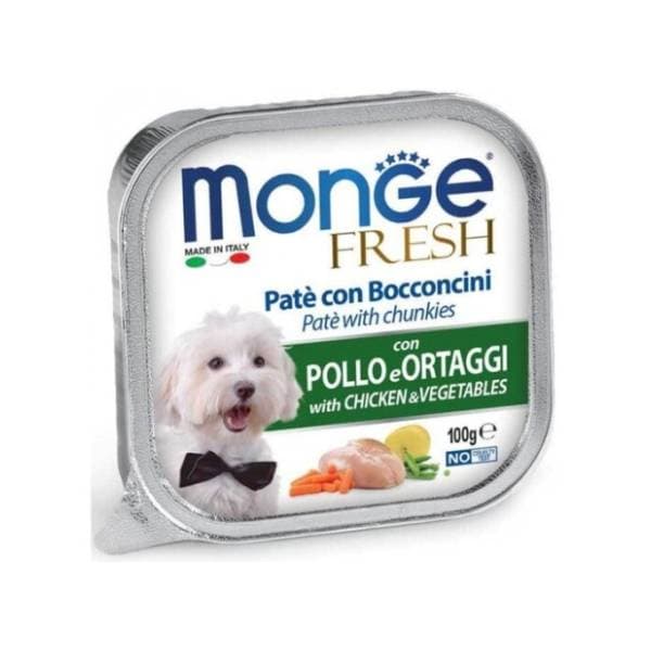MONGE Fresh hrana za pse piletina i povrće 100g 0