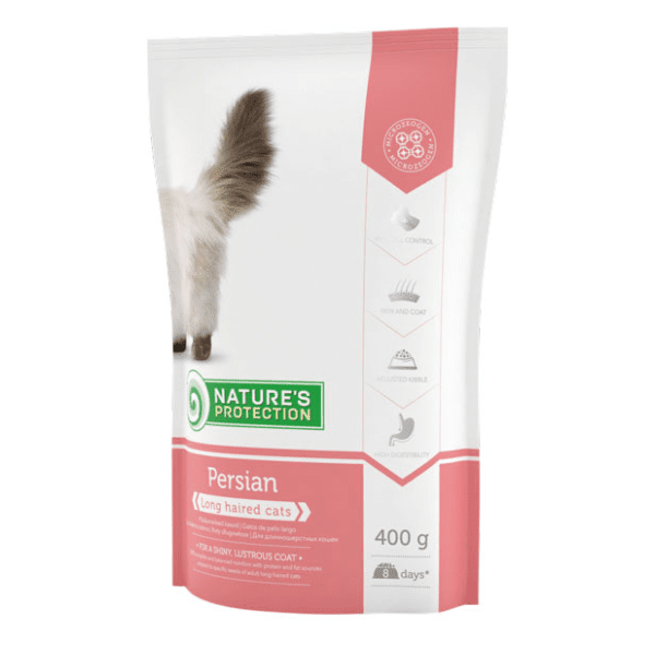 NATURE'S PROTECTION Long hair adult hrana za mačke živina 400g 0