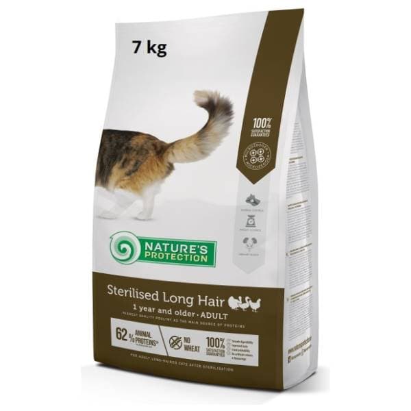 NATURE'S PROTECTION Sterilised long hair hrana za mačke 7kg 0