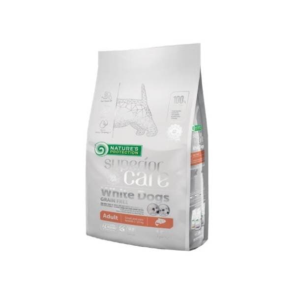 NATURE'S PROTECTION White dog small&mini adult losos 1,5kg 0