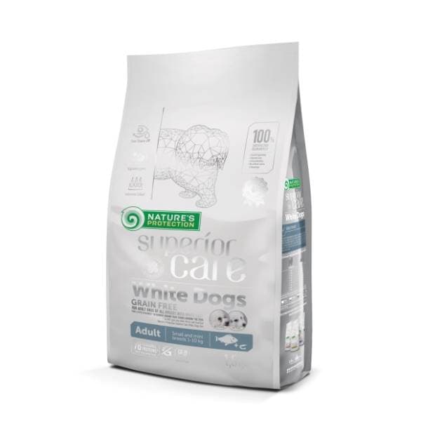 NATURE'S PROTECTION White dog small&mini adult riba 1,5kg 0