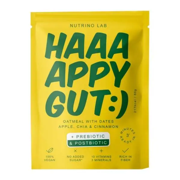 NUTRINO Lab ovsena kaša Happy gut jabuka i cimet 60g 0