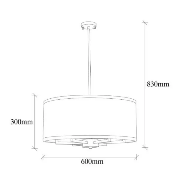 OPVIQ visilica 6x40W E27 Way 11655 1