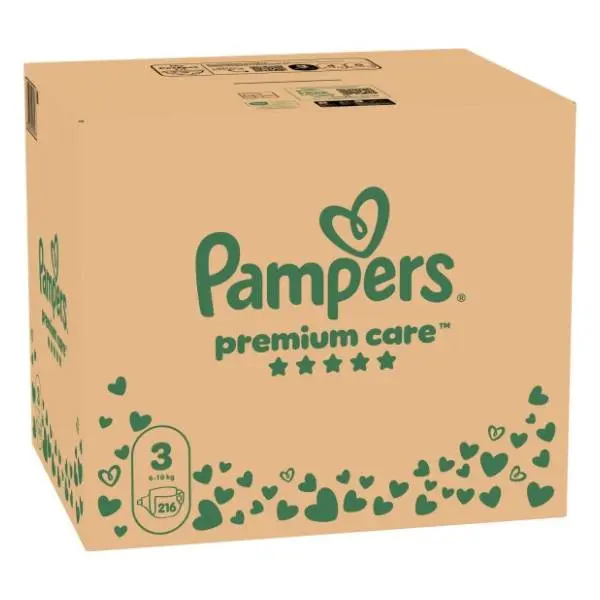 PAMPERS Premium care monthly pack 3 216kom 0